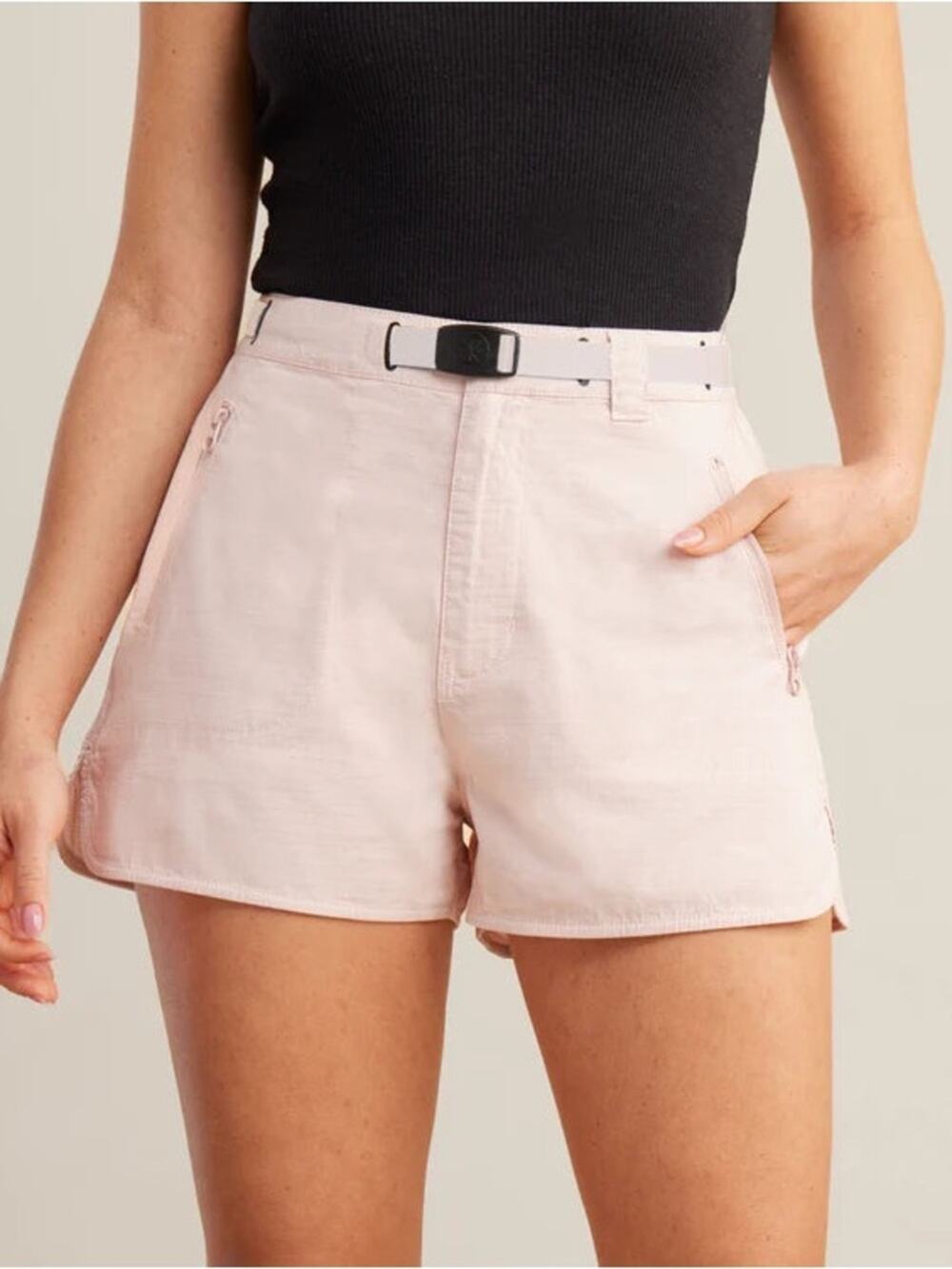 Roark Campover Ripstop Belted Outdoorsy Shorts 2.5” Dusty Pink L